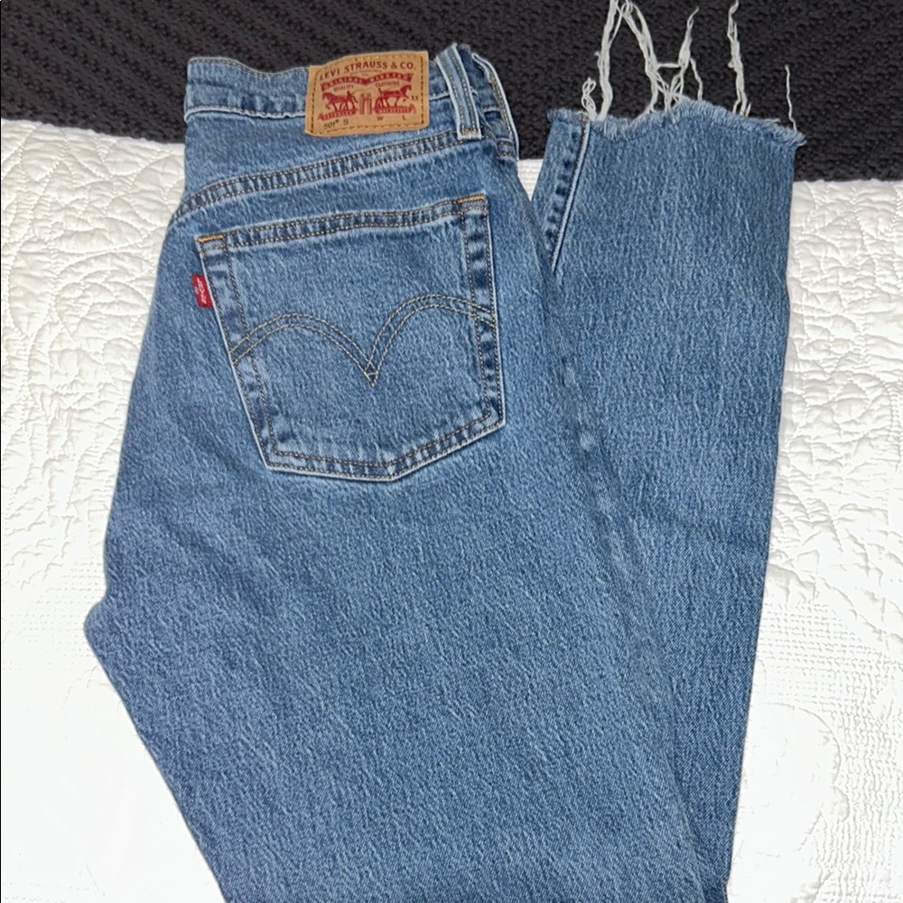 Levi's Distressed Blue Jeans